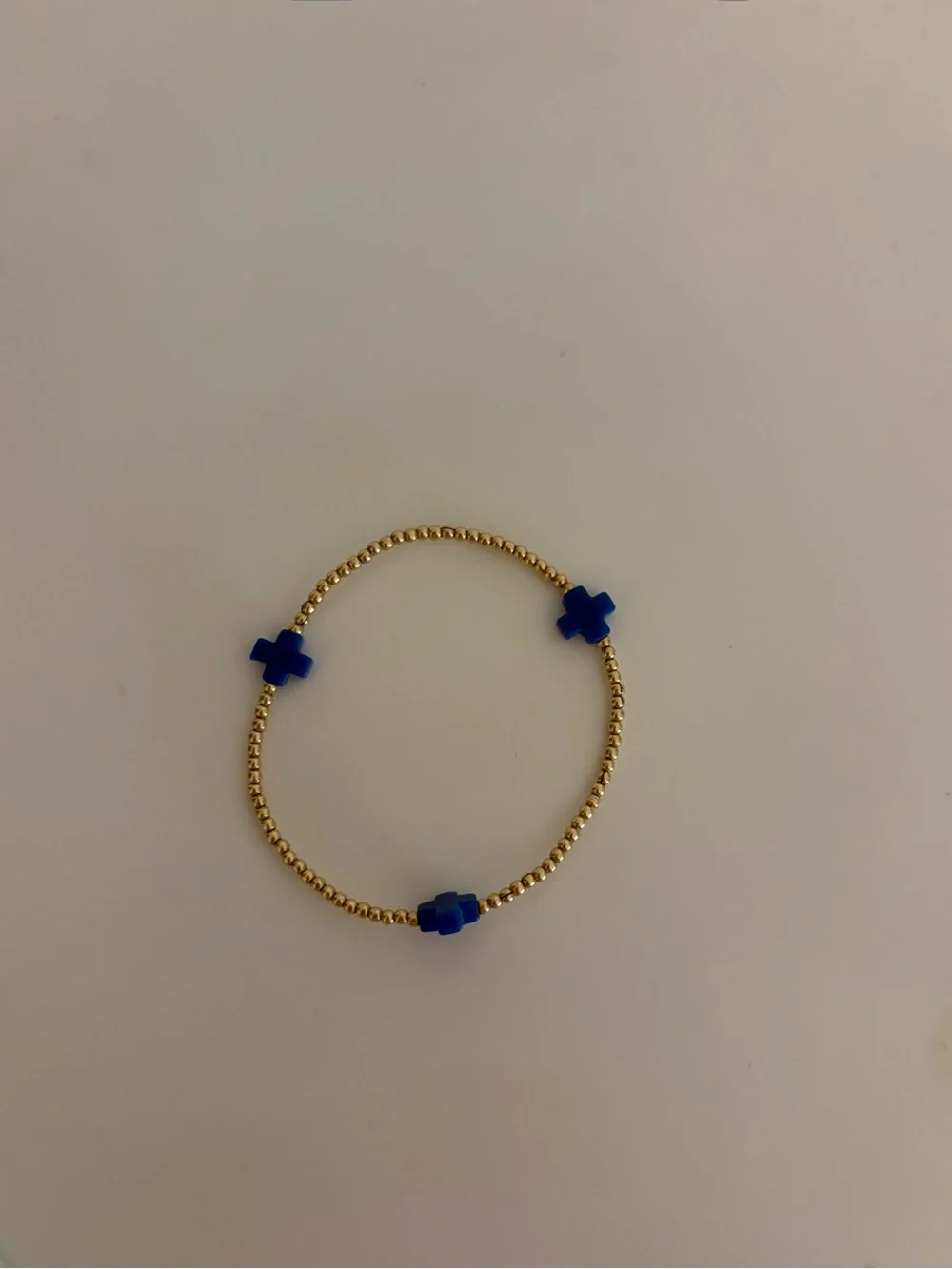 enewton signature cross 2mm gold bracelet cobalt - Picture 4 of 4